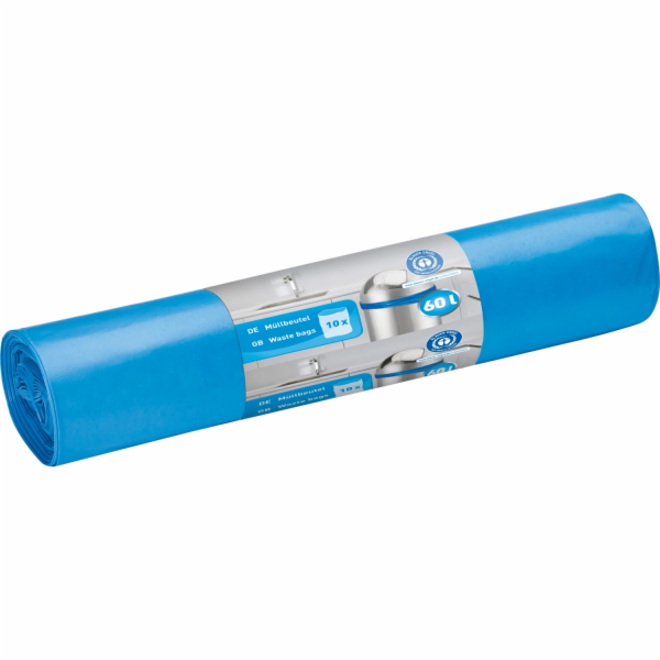 60l modré pytle na odpad, 10 kusů