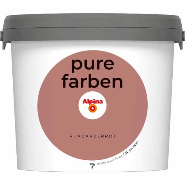 Alpina barva na zeď Pure Colors Rebarborová červená 2,5 l