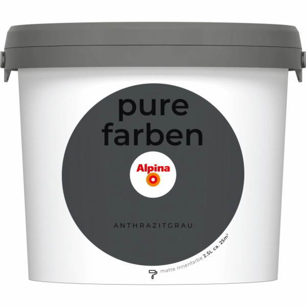 Alpina barva na zeď Pure Colors Antracit 2,5 l