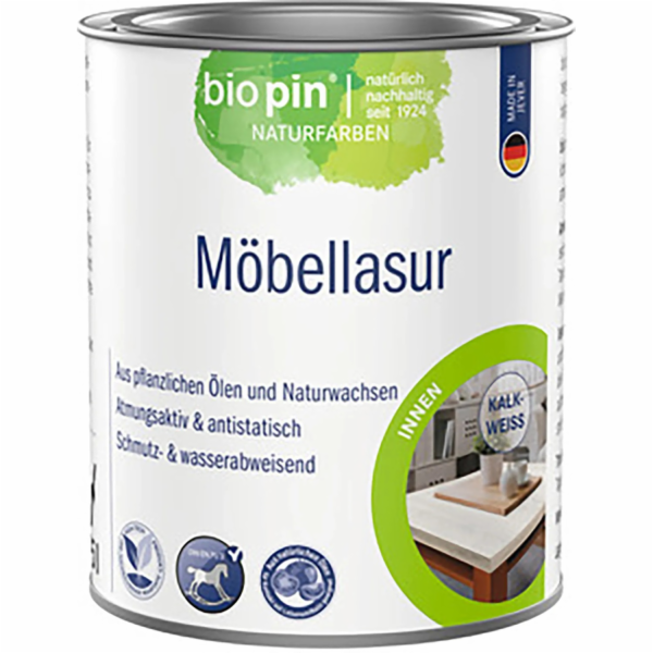 Biopin mořidlo na nábytek křída bílá 0,375 l