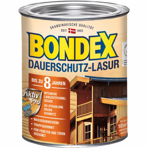 Bondex Dlouhotrvající ochranná lazura na dřevo šedá 750 ml
