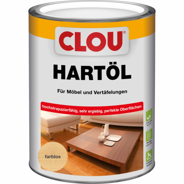 Clou tvrdý olej transparentní 2,5l