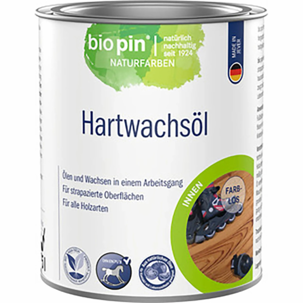 Biopin Tvrdý voskový olej Transparentní saténový lesk 750 ml