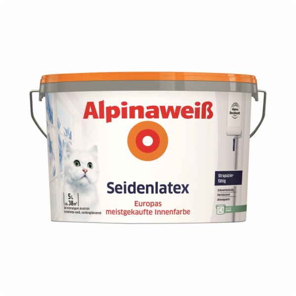 Alpinaweiß hedvábný latex 5 litrů hedvábný lesk
