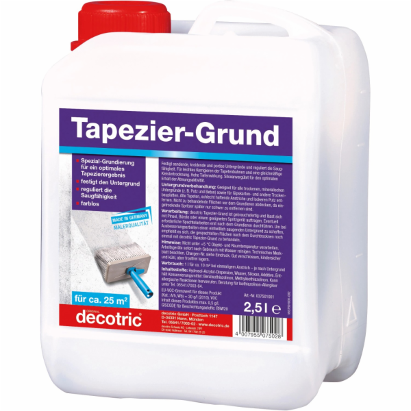 Základní nátěr na tapety Decotric 2,5 l