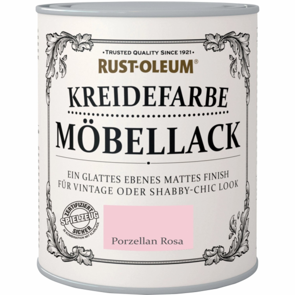 Křídová barva Rust-Oleum, lak na nábytek, porcelánová růž...