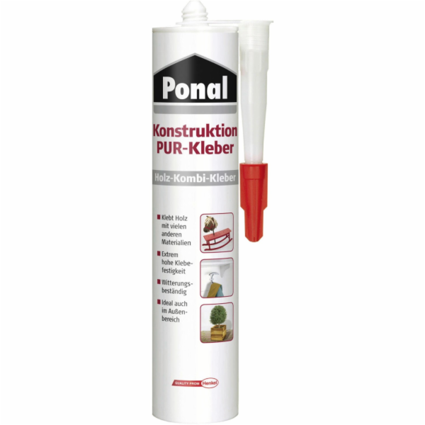 Lepidlo Ponal Construction PUR 530 g kartuše, slonovinová...