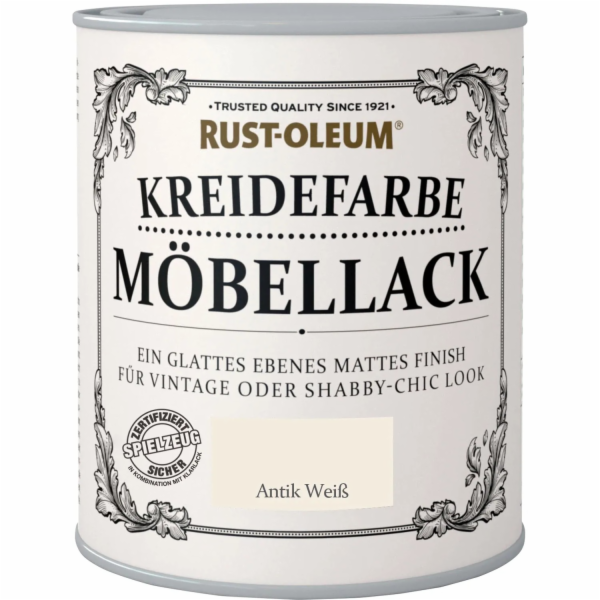 Křídová barva Rust-Oleum, lak na nábytek, antická bílá, m...