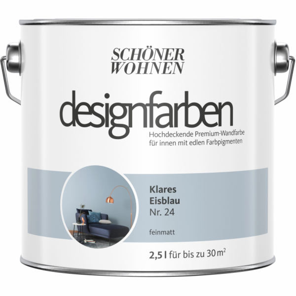Designové barvy Schöner Wohnen Clear Ice Blue Matt 2,5l
