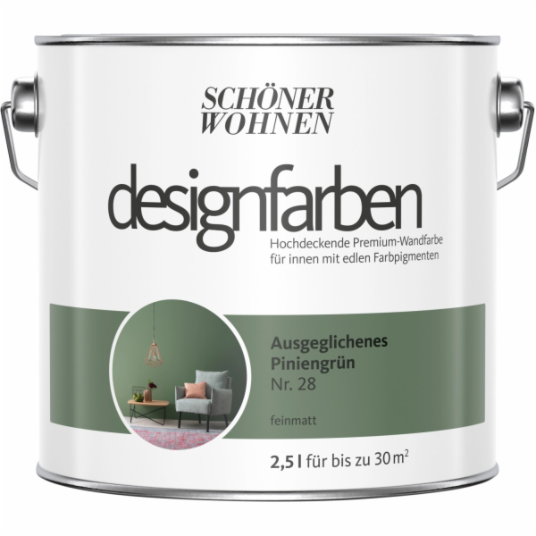 Schöner Wohnen Designové barvy Balanced Pine Green Matt 2,5l