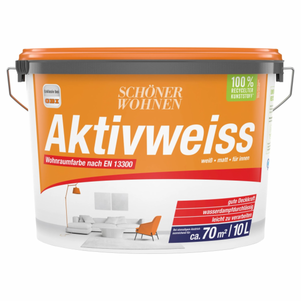 Vnitřní barva Schöner Wohnen, aktivní bílá, 10 litrů