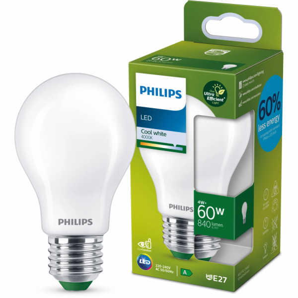 LED žárovka Philips E27, tvar žárovky 4 W, 840 lm, 10,5 x...