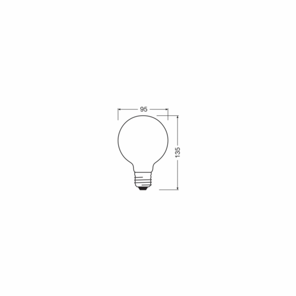Osram LED žárovka E27 kulatý tvar 5,9 W 806 lm matná 13,5...