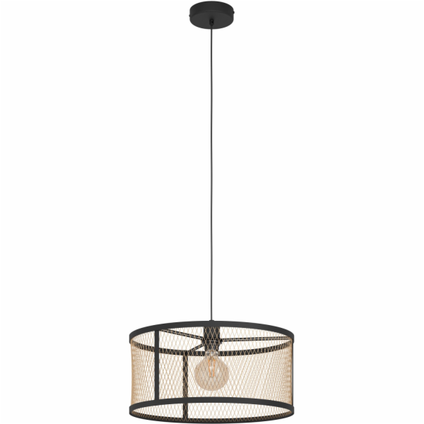 Závěsné světlo Eglo Dellow, 1 žárovka, O 45 cm, černo-mos...