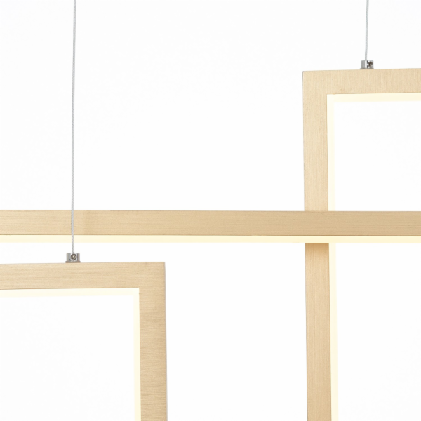 Brilantní LED závěsné světlo Gwyn hliníkově zlaté