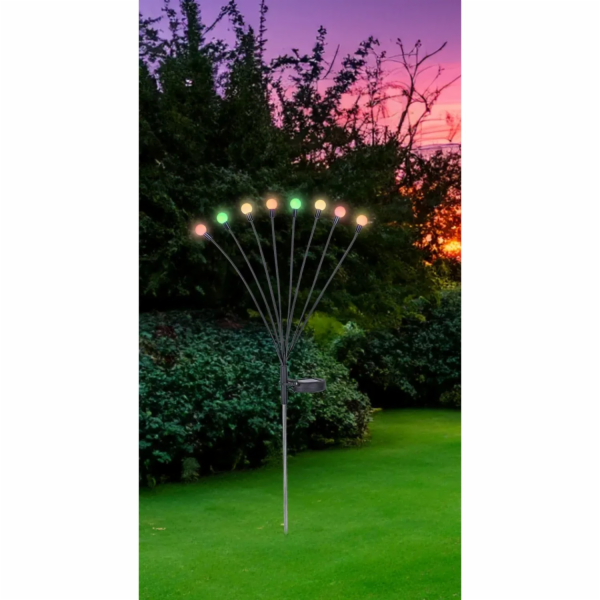 Solární světlo Globo z nerezové oceli RGB 70 cm