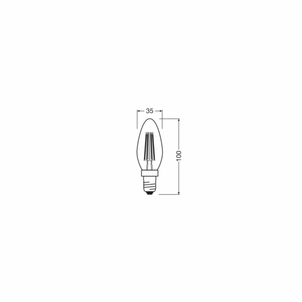 Osram LED žárovka E14 tvar svíčky 3,4 W 470 lm neutrální ...