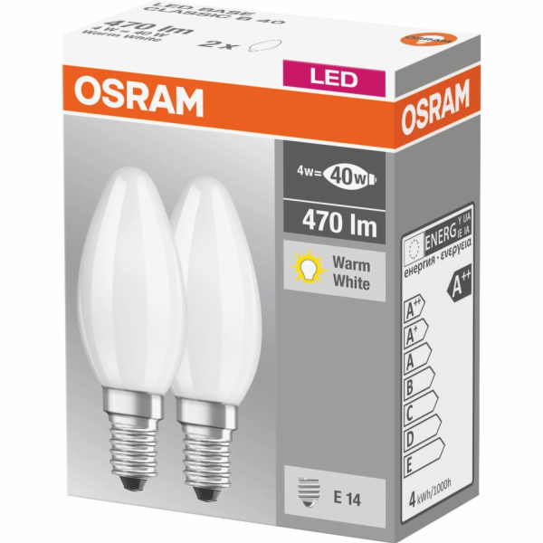 LED žárovka Osram E14 ve tvaru svíčky 4 W 470 lm 2 ks 10 ...