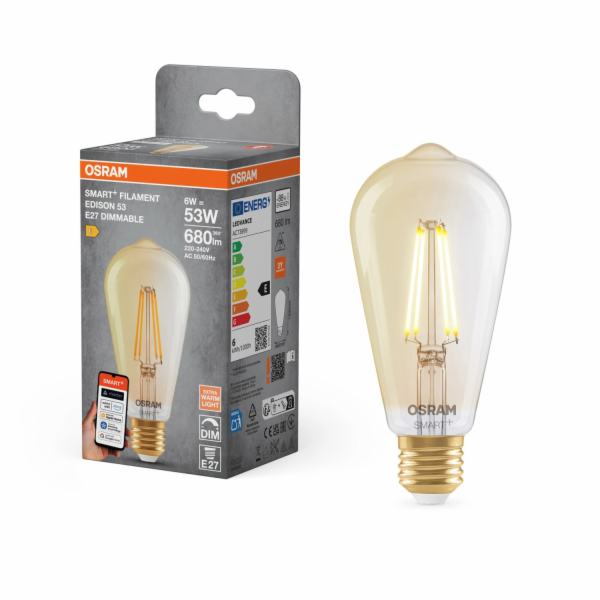 Žárovka Osram Matter E27 Edison E53 Stmívatelná 6 W 680 l...