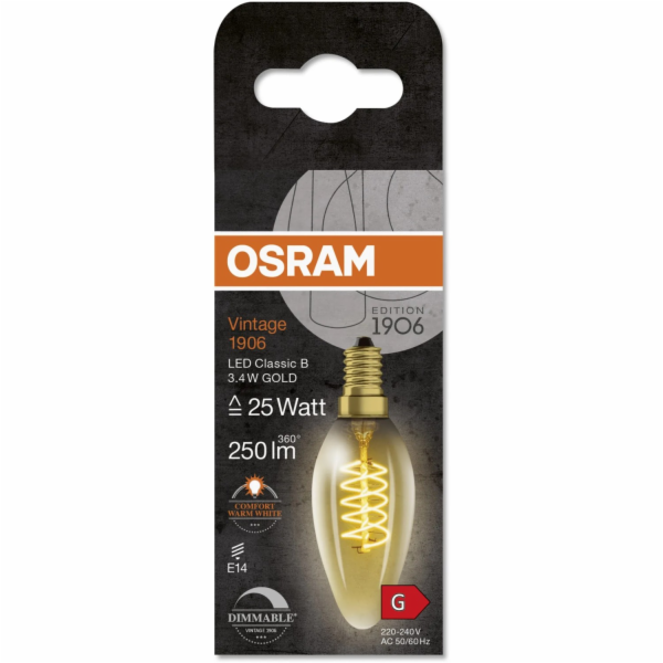 LED žárovka Osram E14 ve tvaru svíčky 3,4 W 250 lm 9,7 x ...