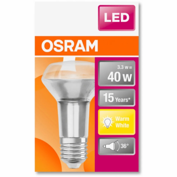 Osram LED žárovka E27 reflektor R63 2,6 W 210 lm 10,2 x 6...