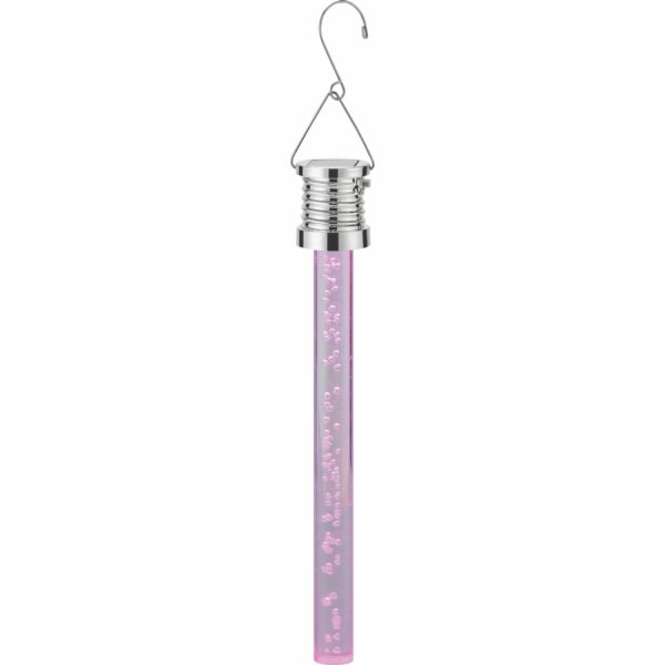 Solární závěsná LED tyč růžová O 3 cm x 22 cm