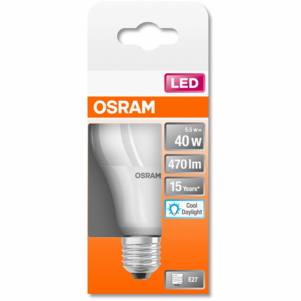 LED žárovka Osram E27, tvar žárovky 4,9 W, 470 lm, rozměr...