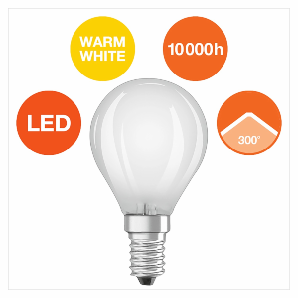 Osram LED žárovka E14 kapkovitý tvar 4 W 470 lm 2 ks 7,7 ...