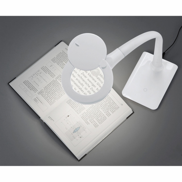 Trio LED zvětšovací lampa Lupo bílá