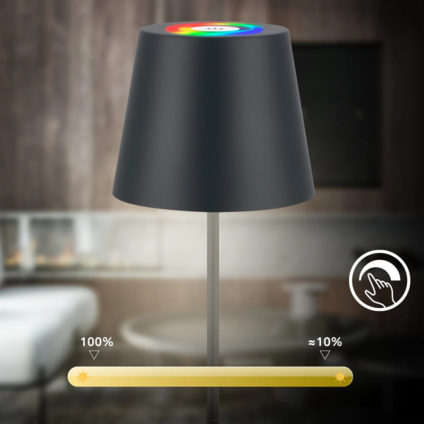 Stmívatelná dobíjecí stolní lampa Brilo Calida Touch s la...