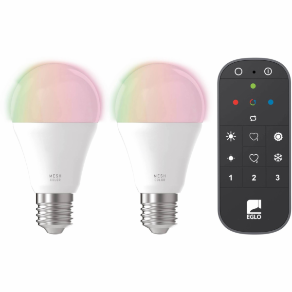 LED žárovky Eglo ve tvaru žárovky E27, sada 2 kusů s dálk...