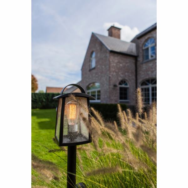 Chodníková lampa Lutec Kelsey s bublinovým sklem