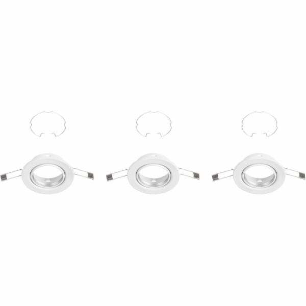 Zapuštěné bodové světlo Briloner, sada 3 kusů, GU10, bílé...