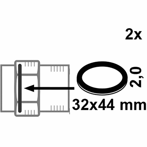 Kirchhoffovo gumové těsnění šroubu pro 25 mm (1") 32 x 44...