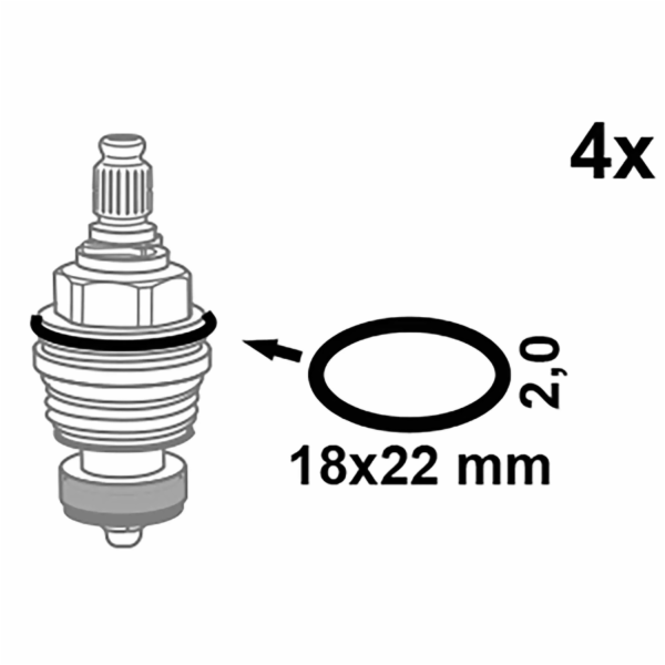 Kirchhoffův O-kroužek gumový pro ventilek 18 mm x 22 mm x...
