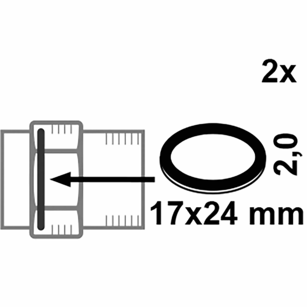 Kirchhoffovo gumové těsnění šroubu pro 10 mm (3/8") 17 x ...