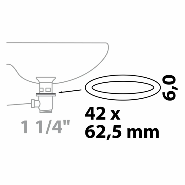 Silikonové těsnění Kirchhoff pro 32 mm (1 1/4") Bílé 42 m...