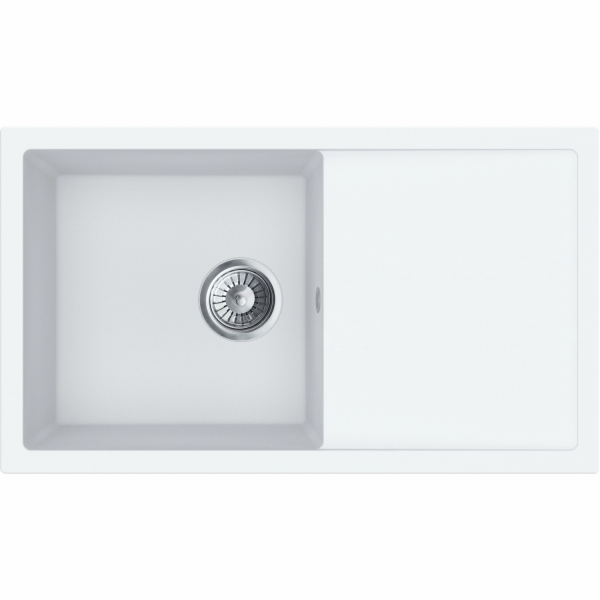 Vestavný dřez Miló z žulového kompozitu Blissano 76 bílý