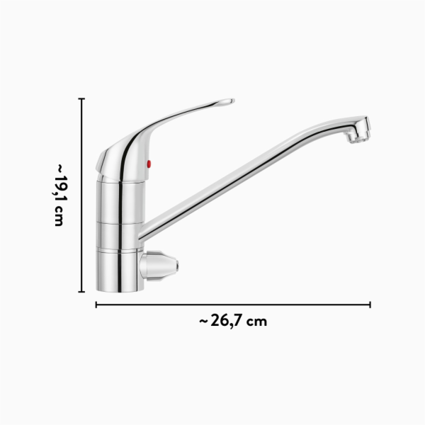 Nízkotlaká kuchyňská baterie Baliv KI-1184 N chrom s přip...