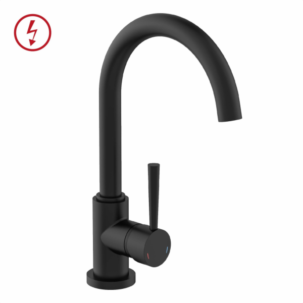 Kuchyňská baterie Schütte, nízkotlaká, Cornwall, černá matná