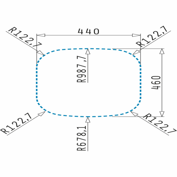 Vestavné umyvadlo Pyramis Kania z nerezové oceli