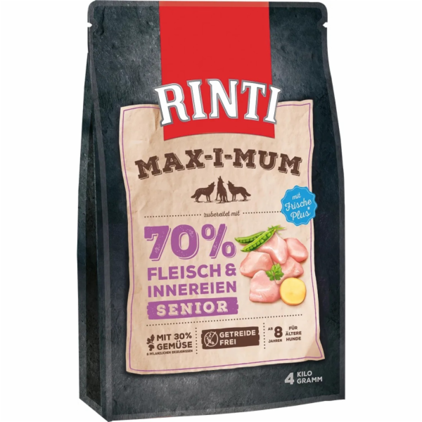 Rinti Max-I-Mum Senior kuřecí suché krmivo pro psy 4 kg