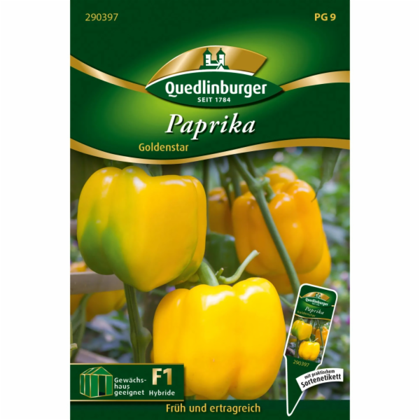 Quedlinburská bloková paprika "Golden Star" volná semínka