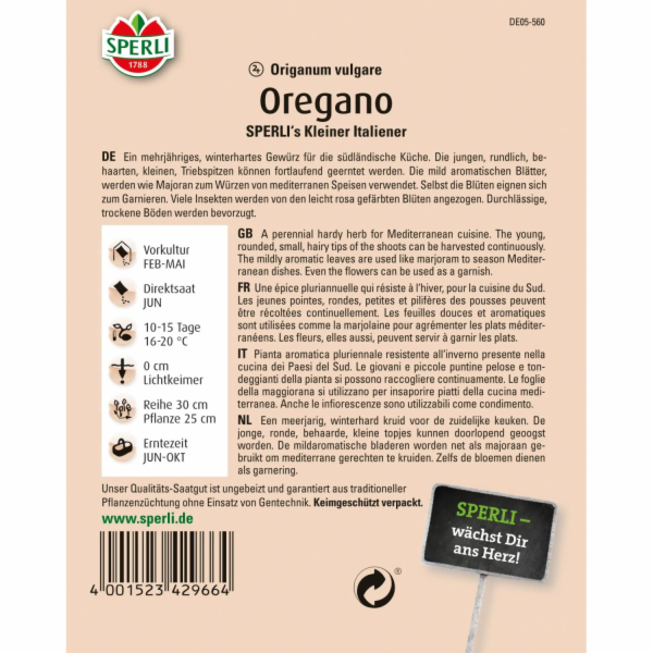 Sperli Oregano "Sperli s Little Italian"