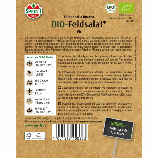 Sperli Bio jehněčí salát "Vit"