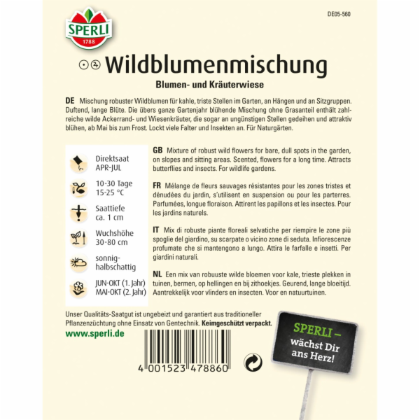 Sperli Směs divokých květin „Směs květin a bylin“ Vícebar...