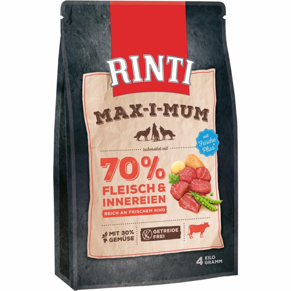 Rinti Max-I-Mum hovězí suché krmivo pro psy 4 kg