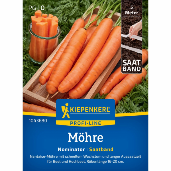 Páska hybridních semen Kiepenkerl Carrot "Nominator" F1
