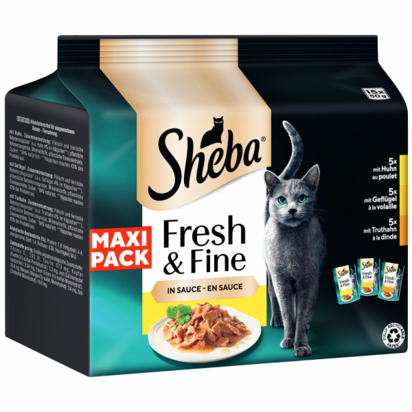 Sheba mokré krmivo pro kočky Fresh & Fine Kuře Drůbež Krů...