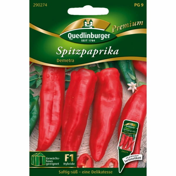 Quedlinburská špičatá paprika "Demetra" volná semínka